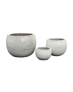 MG Glazed Pot Bowl White - Medium