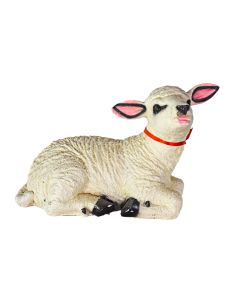 Sitting Goat - White - Garden Ornament