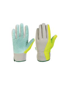 Garden glove “Garedn” with PVC dotted palm and elastic back-L