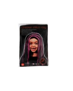 Halloween Decor - Kids Witch Wig Purple Black Mix