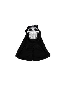 Halloween Decor - Silver Plated Hooded Skull Mask 99200