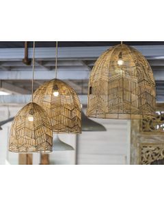 LO Ibiza Rattan Hanging Lamp Natural - 52H cm