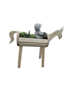 Horse Planter Wood