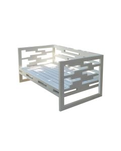 Garden Bench with Backrest 2 Seater Wooden