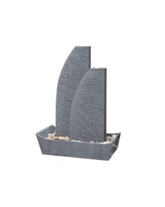 Garden Water Feature Granite Grey Double FT-348