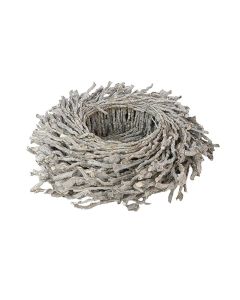HX Botay Rolled Basket White Wash D38CM