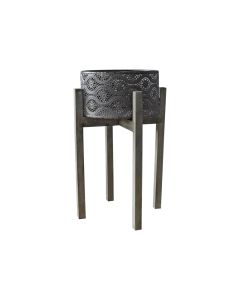 Tray mallakam antique black with Stand- Planter - Large