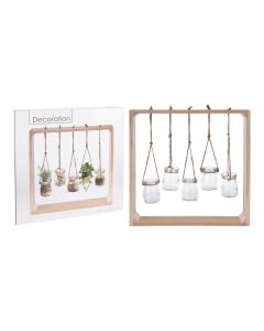 KI Glass Deco Wood Frame