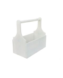 HOT White Wooden Planter box with Handle