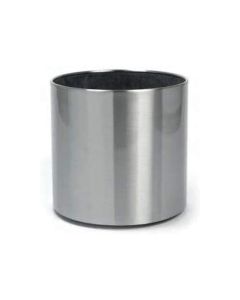 Metal Planter - Silver Matte Finish Cylinder 40x40cm