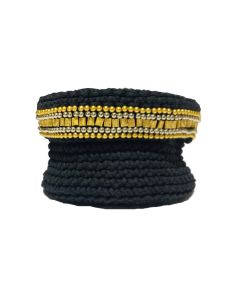 Macrame flower pot black