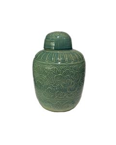 Pale ginger jar blue