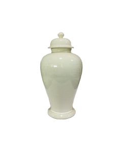 Jar Alabaster Off-White Ceramic