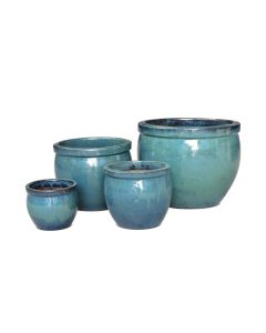 Glazed Ceramic Round Pot L