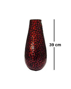 Vase tiffany capiz red