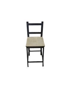 Wooden and Iron Bar Chair
