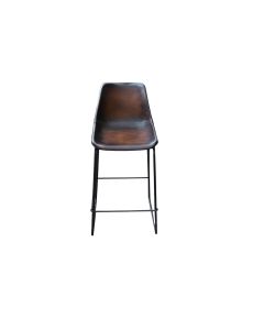 Iron leather barchair