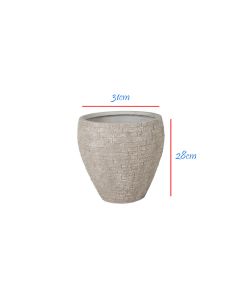 Dakota Belly Desert Planter - 31x28cm