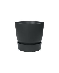 Plastic Pot Black Greenville Round D30cm