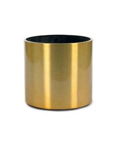 Planter - Metal Gold Finish Cylinder 30x30cm