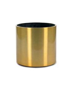 Planter - Metal Gold Finish Cylinder 50x41cm