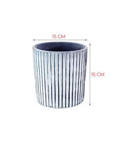 Round Ceramic Pot Red 15cm