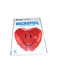 Heart Shape Red Balloon Smiley Small