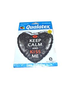 Balloon Heart Shape Foil - Keep Calm and Kiss Me