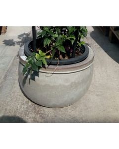 Glazed Egg Pot Grey D30xH26