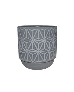Ceramic Pot for Small Plants - Light Grey