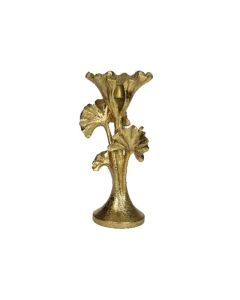Candle Holder Ginkgo Polyresin