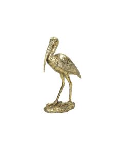 Ornament Spoonbill Polyresin Material Bronze