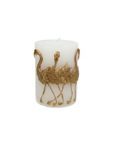 Candle Flamingo Wax White