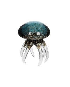 Ornament Jelly Fish Glass - Blue