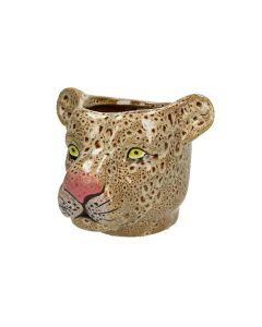 Vase Leopard Fine Earthenware Brown