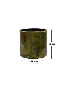 Metal Planter Marble Finish