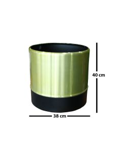 Metal Planter Double Colour Gold and Black