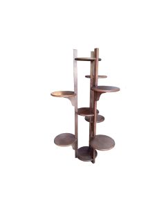 Wooden Decorative Triangle Shelf - Brown