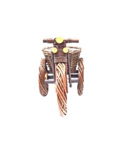 Tricycle Unpeeled Willow Rattan Decor