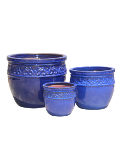 TH Monarch Egg Pot Blue
