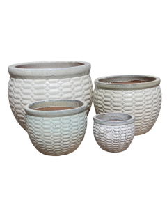 TH Round Pot Creamy White - Large