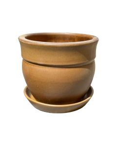 TH Round Pot / Saucer Brown L