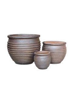 Black Clay Natural Pot L