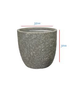 Colorado Egg Pot River Grey Planter - D32xH31cm
