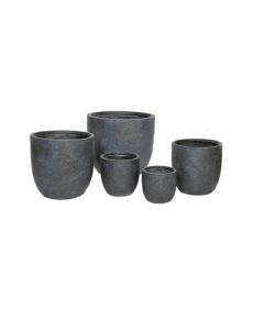 Arizona Egg Pot Graphite Planter D55xH51cm - Sold Per Piece