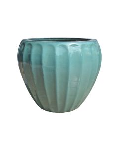 Portly Pumpkin Jade Green Ceramic Pot D54xH46cm