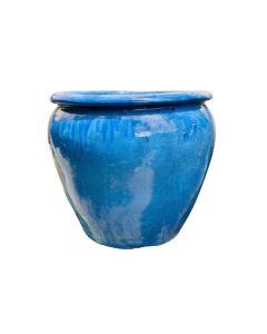 Glazed Ceramic Pot Blue - Medium