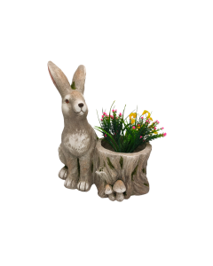 QY Fibre Clay Rabbit Flower Pot