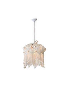 LO Macrame Hanging Lamp Natural Yarn