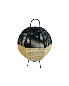 Jute Candle Holder Matt Black